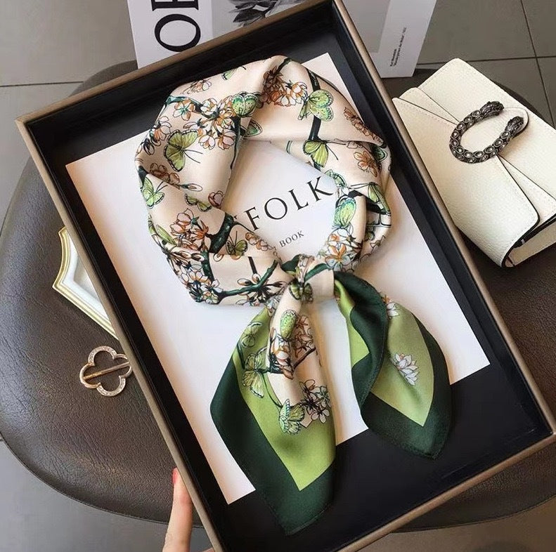 New Womens Versatile Square Silk Scarf