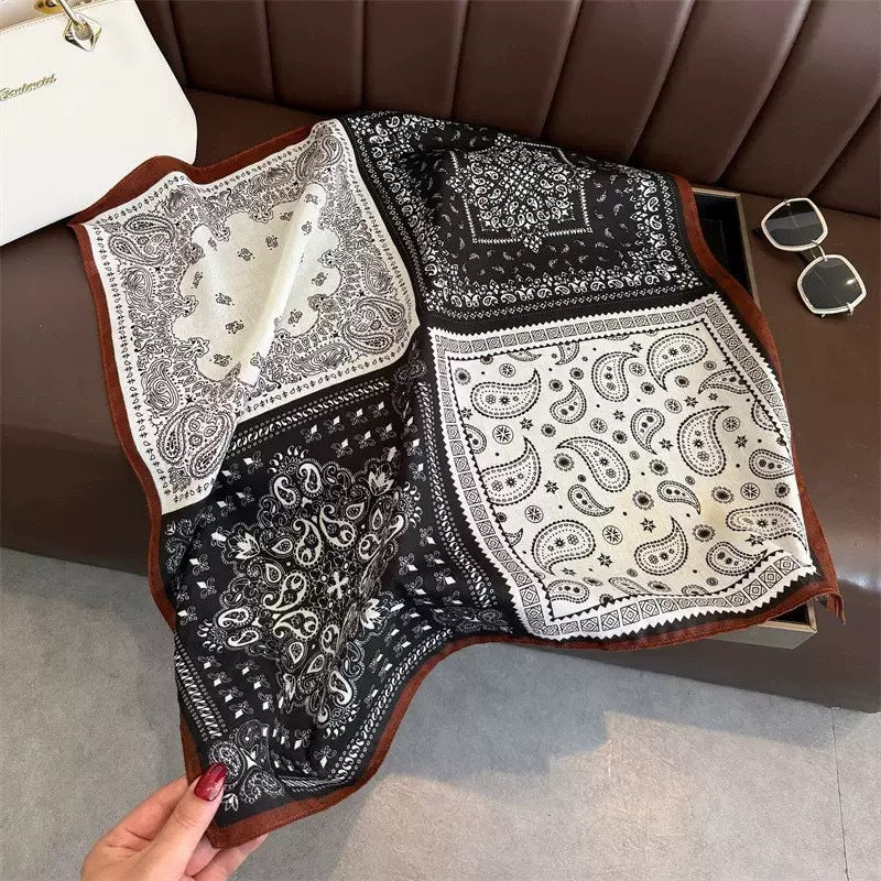 New Womens Versatile Square Silk Scarf