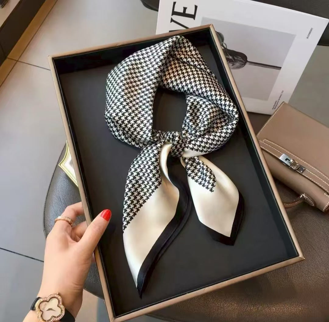 New Womens Versatile Square Silk Scarf