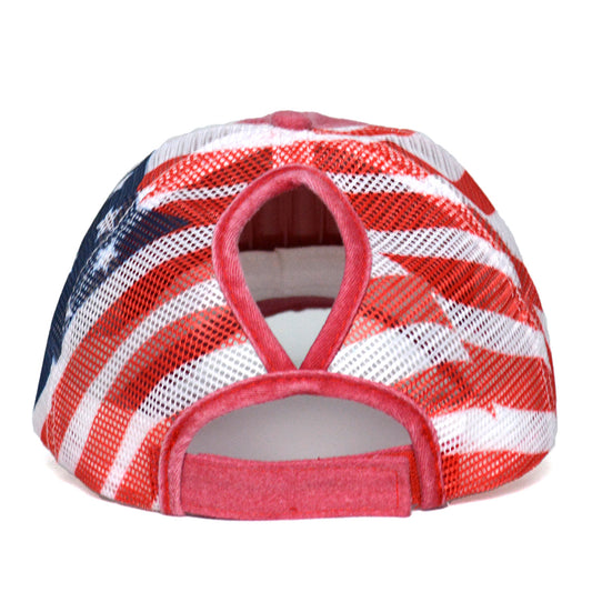 Women's Ripped Embroidered Baseball Cap