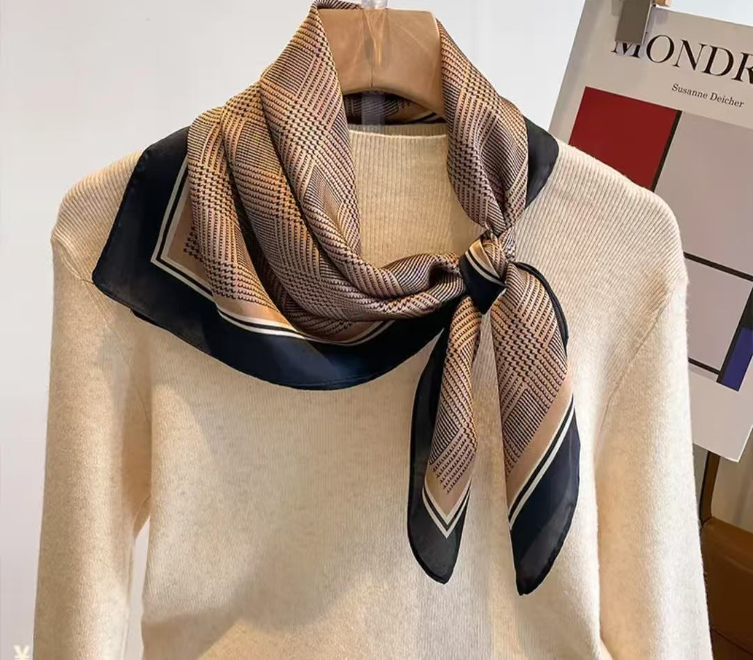 New Womens Versatile Square Silk Scarf