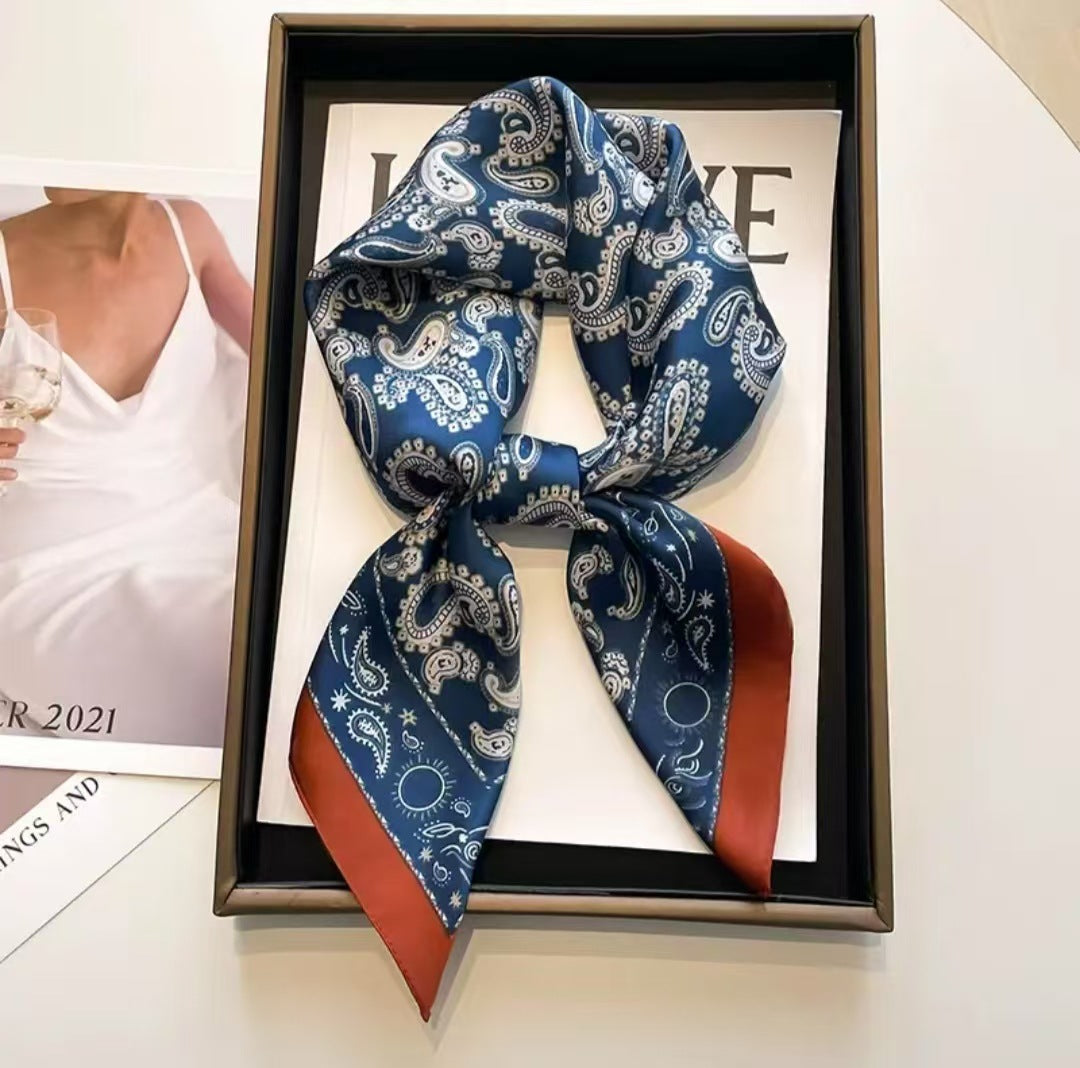 New Womens Versatile Square Silk Scarf